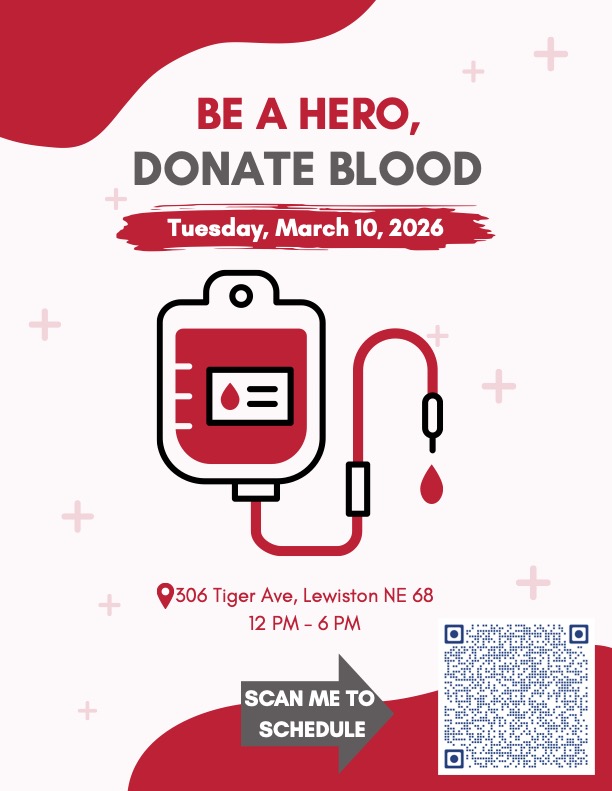 Flyer for the March 10th Blood Drive